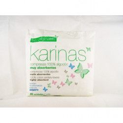 COMPRESAS KARINAS ALGODON 20 U