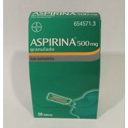 ASPIRINA 500 MG 10 SOBRES...